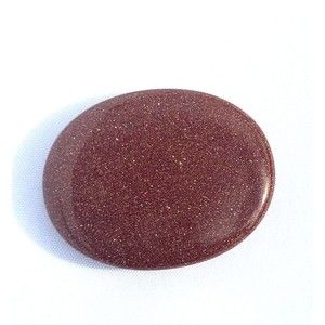 Red Sunstone Palm Worry Stone 2" Shinning